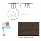 Tabel Varaschin Link-uri rotundă pentru design modern interior / exterior, H 65 cm Viadurini