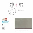 Tabel Varaschin Link-uri rotundă pentru design modern interior / exterior, H 65 cm Viadurini