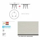 Tabel Varaschin Link-uri rotundă pentru design modern interior / exterior, H 65 cm Viadurini