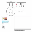 Varaschin link-uri de masă de grădină rotunde cu picioare din lemn de tec, H 75cm Viadurini