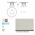 Varaschin link-uri de masă de grădină rotunde cu picioare din lemn de tec, H 75cm Viadurini