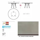 Varaschin link-uri de masă de grădină rotunde cu picioare din lemn de tec, H 75cm Viadurini