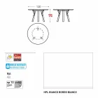 Varaschin link-uri de masă de grădină rotunde cu picioare din lemn de tec, H 75cm Viadurini