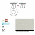 Varaschin link-uri de masă de grădină rotunde cu picioare din lemn de tec, H 75cm Viadurini