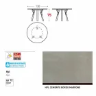 Varaschin link-uri de masă de grădină rotunde cu picioare din lemn de tec, H 75cm Viadurini