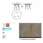 Varaschin link-uri de masă de grădină rotunde cu picioare din lemn de tec, H 75cm Viadurini