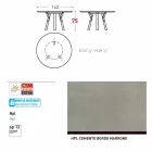 Varaschin link-uri de masă de grădină rotunde cu picioare din lemn de tec, H 75cm Viadurini