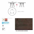 Varaschin link-uri de masă de grădină rotunde cu picioare din lemn de tec, H 75cm Viadurini