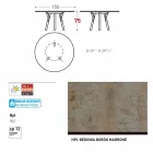 Varaschin Link-uri Masă rotundă grădină design modern, H 75 cm Viadurini