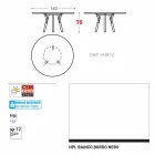 Varaschin Link-uri Masă rotundă grădină design modern, H 75 cm Viadurini