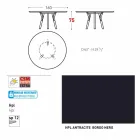 Varaschin Link-uri Masă rotundă grădină design modern, H 75 cm Viadurini