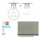 Varaschin Link-uri Masă rotundă grădină design modern, H 75 cm Viadurini