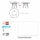 Varaschin Link-uri Masă rotundă grădină design modern, H 75 cm Viadurini