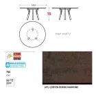 Varaschin Link-uri Masă rotundă grădină design modern, H 75 cm Viadurini