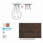 Varaschin Link-uri Masă rotundă grădină design modern, H 75 cm Viadurini