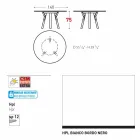 Varaschin Link-uri Masă rotundă grădină design modern, H 75 cm Viadurini