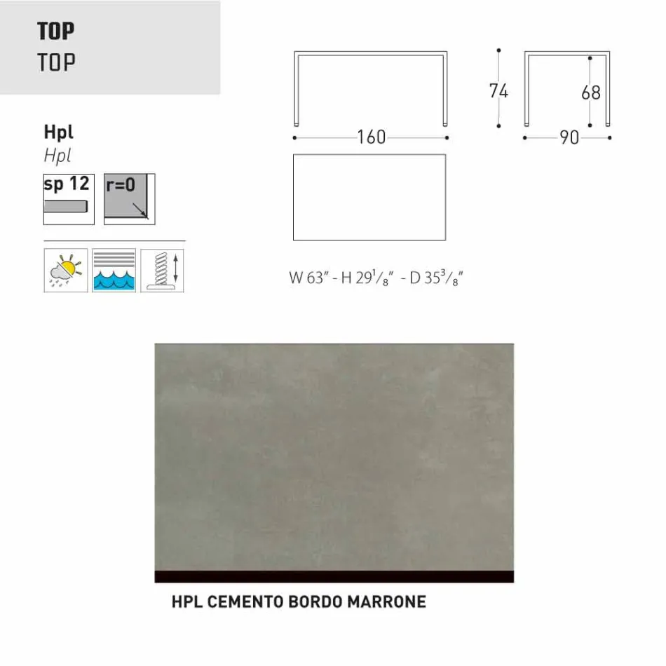 Varaschin Victor pentru masa de luat masa în interior și grădină, design modern Viadurini