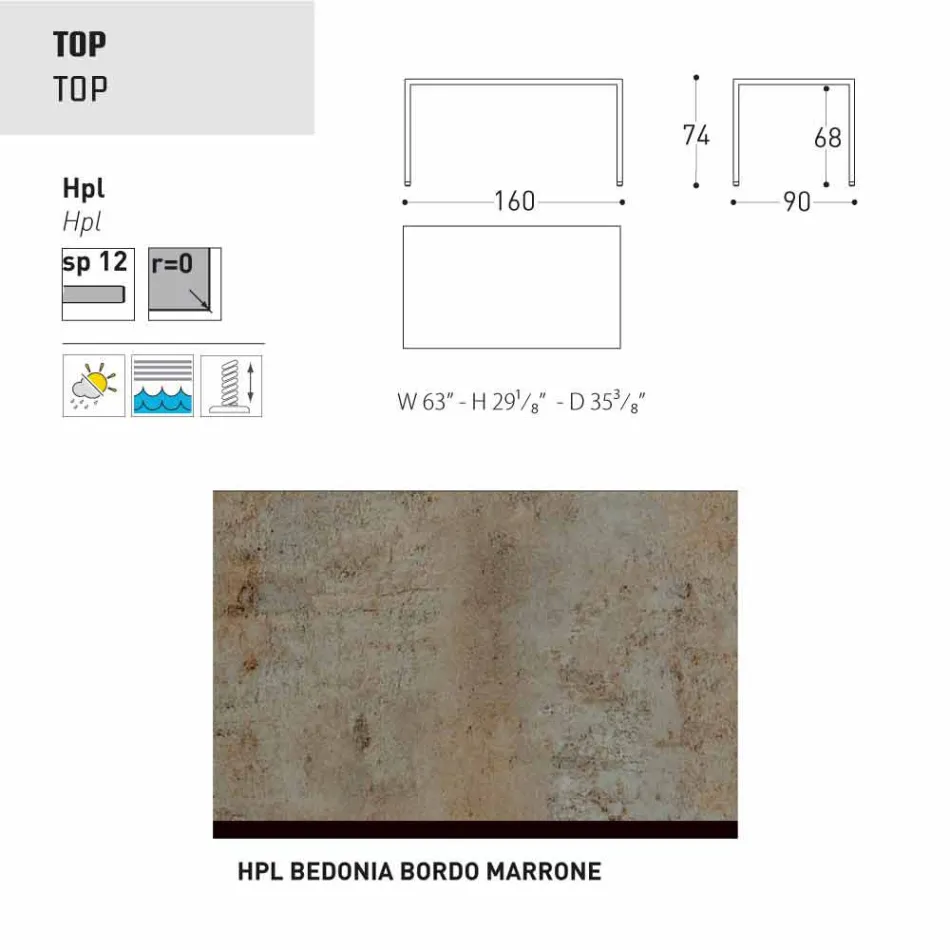 Varaschin Victor pentru masa de luat masa în interior și grădină, design modern Viadurini