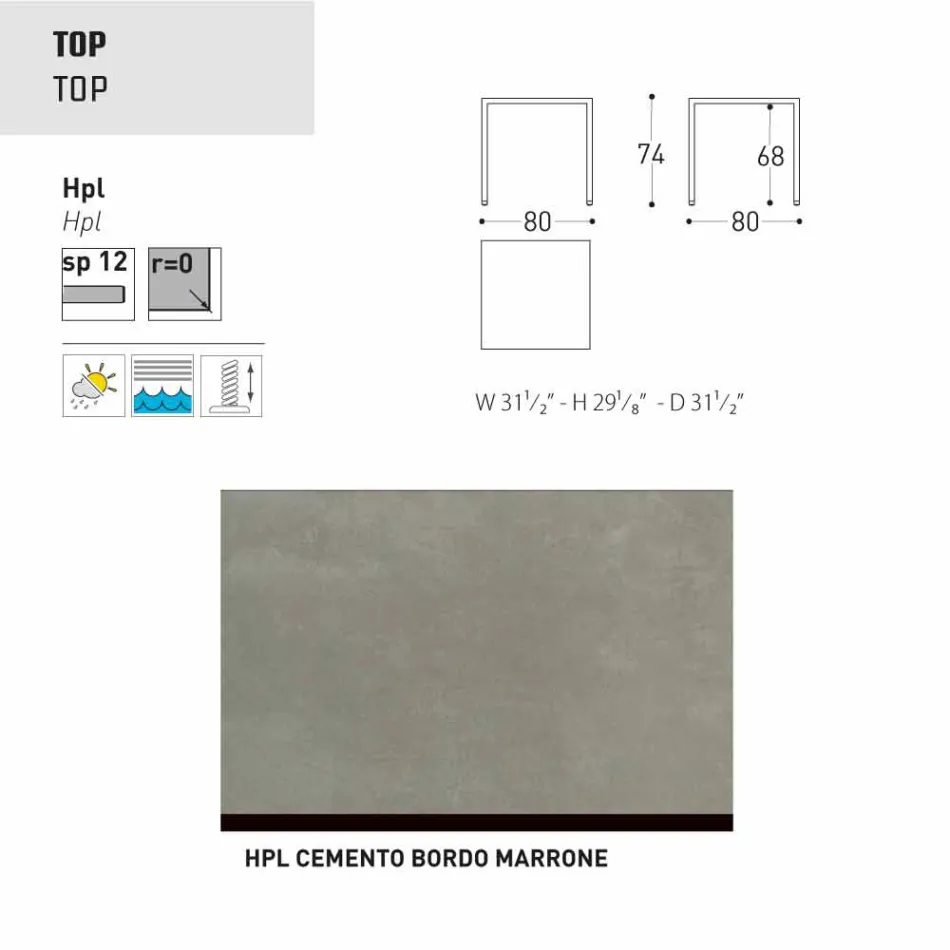 Varaschin Victor pentru masa de luat masa în interior și grădină, design modern Viadurini