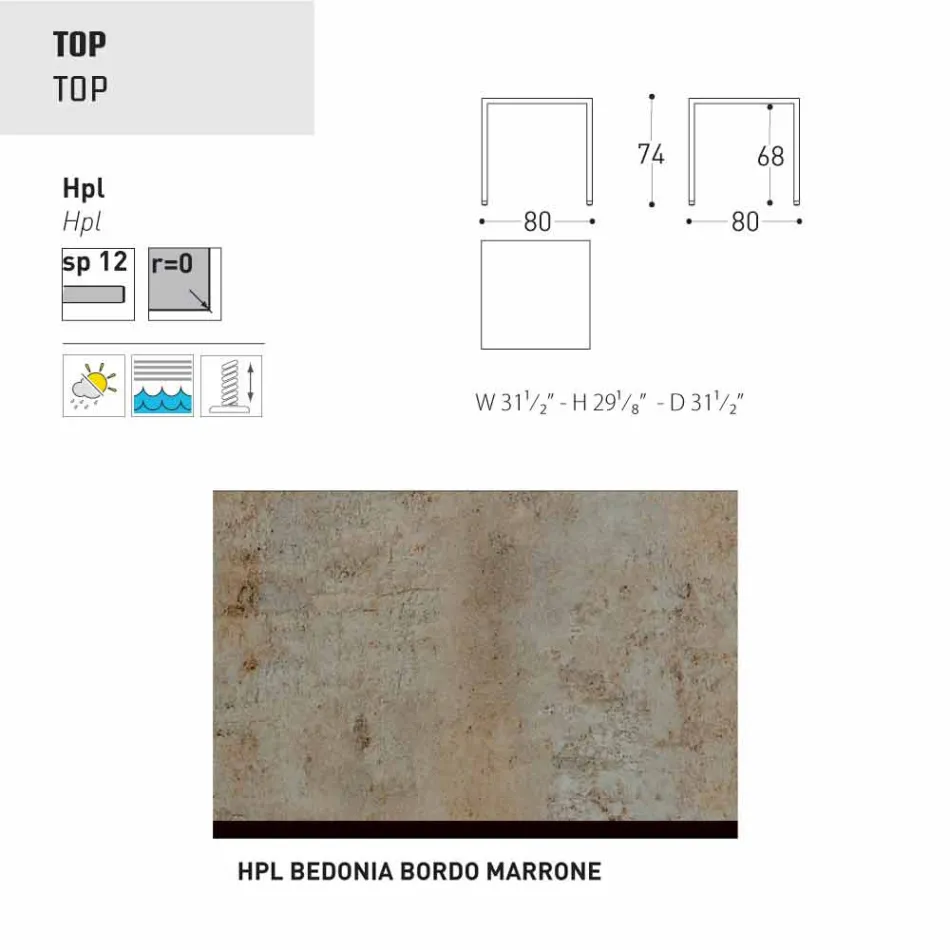 Varaschin Victor pentru masa de luat masa în interior și grădină, design modern Viadurini