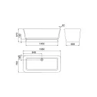 Cada de baie albă de sine stătătoare în suprafață solidă Made in Italy - Cleopatra Viadurini