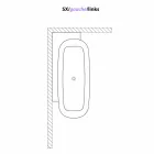 Cadă de sine stătătoare cu design alb în stil modern - Lipperiavas1 Viadurini