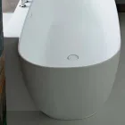 Cadă de sine stătătoare cu design alb în stil modern - Lipperiavas1 Viadurini