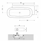 Cadă de sine stătătoare cu design alb în stil modern - Lipperiavas1 Viadurini