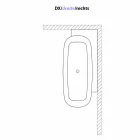 Cadă de sine stătătoare cu design alb în stil modern - Lipperiavas1 Viadurini