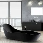 Cada de baie lacuit, design modern, Wave Viadurini