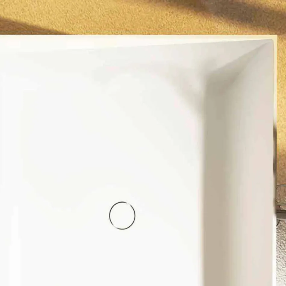 Cadă de baie pătrată, construită în Italia, design Argentera Viadurini