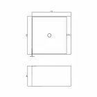 Cadă de baie pătrată, construită în Italia, design Argentera Viadurini