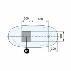 Tub liber, Design solid de suprafață lucioasă / mată - văl Viadurini