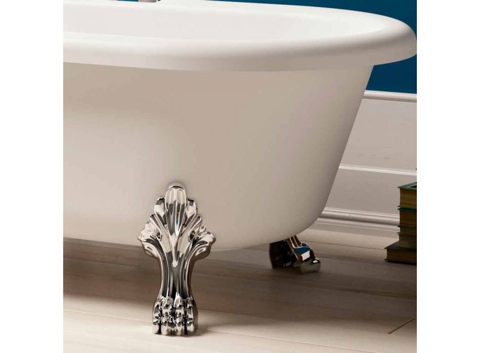 Design Free Standing Bath, Picioare în Chrome Finish - Gratuit Viadurini