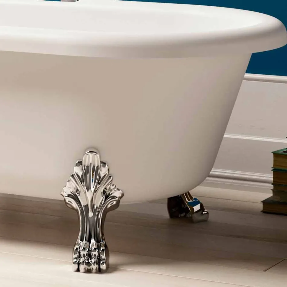 Design Free Standing Bath, Picioare în Chrome Finish - Gratuit Viadurini