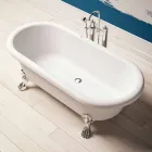 Design Free Standing Bath, Picioare în Chrome Finish - Gratuit Viadurini