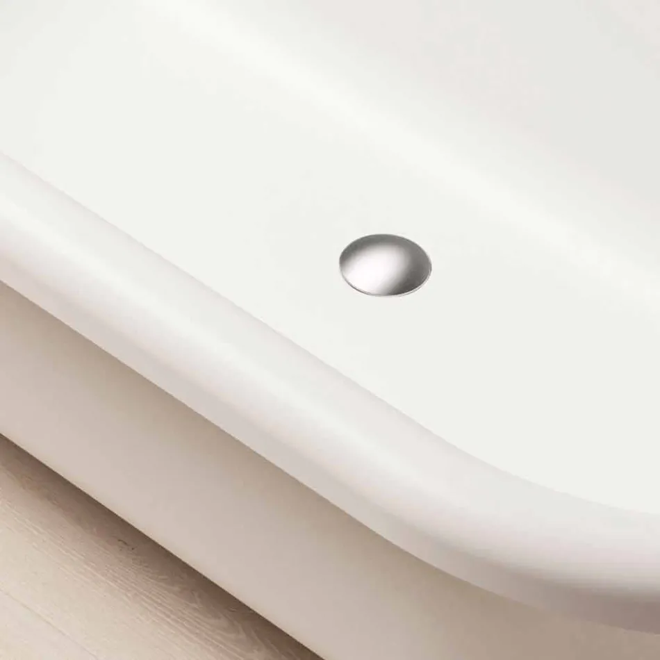 Design Free Standing Bath, Picioare în Chrome Finish - Gratuit Viadurini