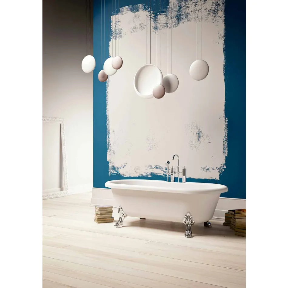 Design Free Standing Bath, Picioare în Chrome Finish - Gratuit Viadurini