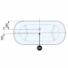 Design Free Standing Bath, Picioare în Chrome Finish - Gratuit Viadurini