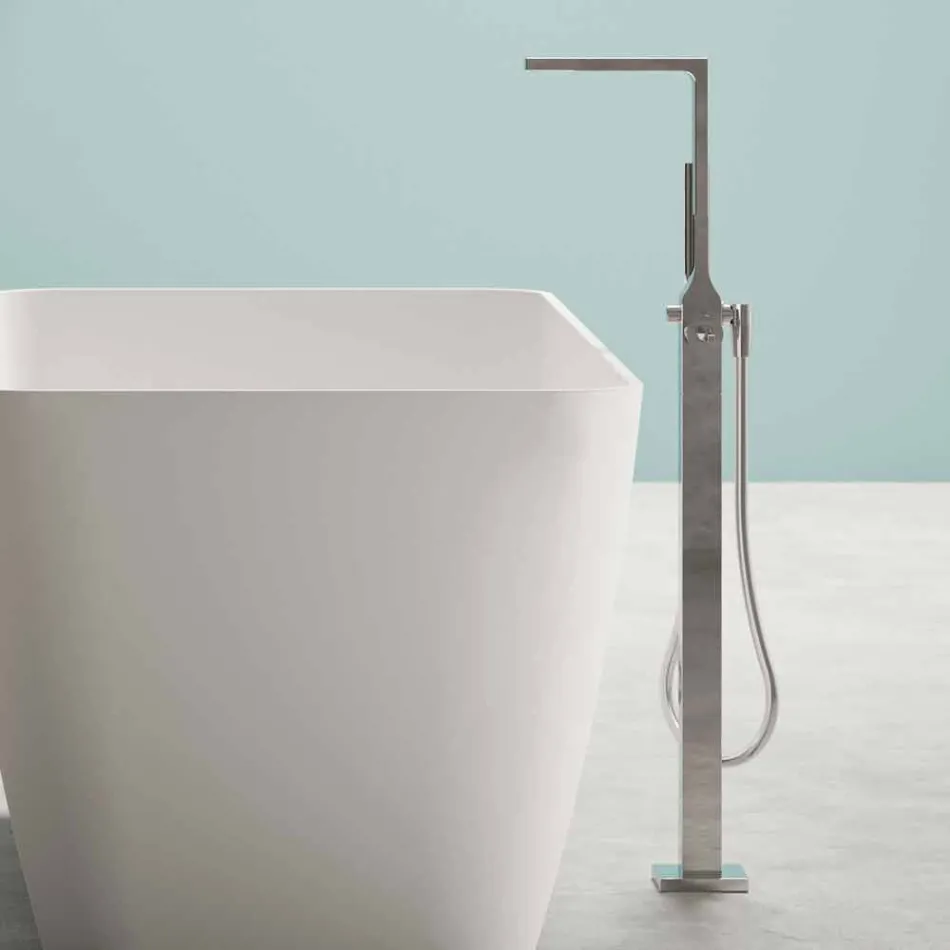 Proiectare modernă în aer liber Baie lucioasă alb sau mat - față Viadurini