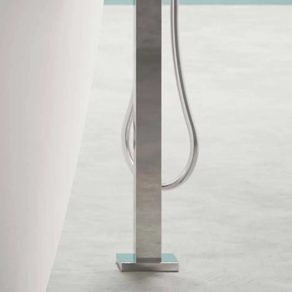 Proiectare modernă în aer liber Baie lucioasă alb sau mat - față Viadurini