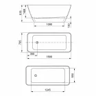Proiectare modernă în aer liber Baie lucioasă alb sau mat - față Viadurini