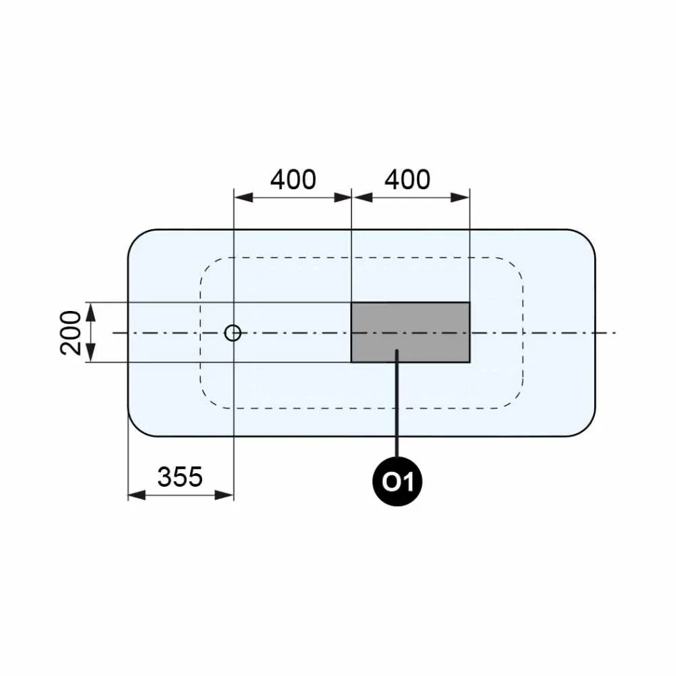 Proiectare modernă în aer liber Baie lucioasă alb sau mat - față Viadurini