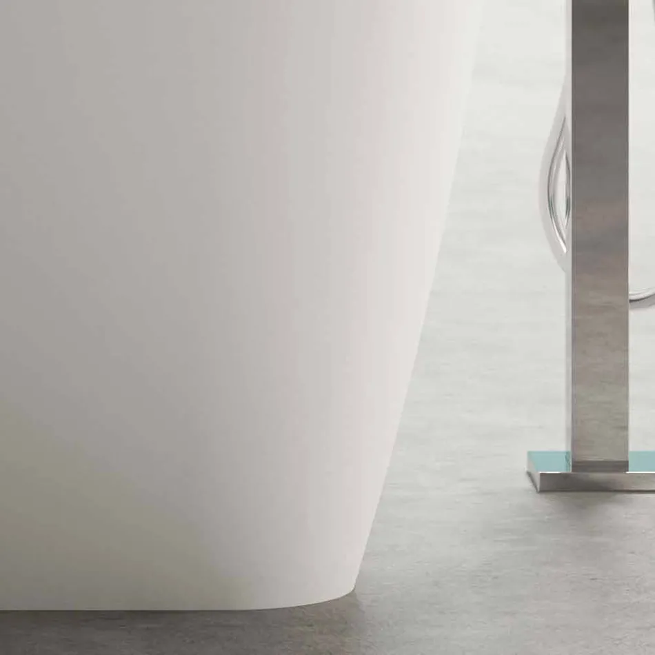 Proiectare modernă în aer liber Baie lucioasă alb sau mat - față Viadurini