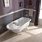 Cadă de design independentă vintage din fontă albă, realizată în Italia - Marwa Viadurini