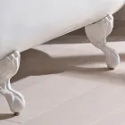 Cadă de design independentă vintage din fontă albă, realizată în Italia - Marwa Viadurini