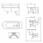 Cadă de design independentă vintage din fontă albă, realizată în Italia - Marwa Viadurini