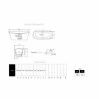 Baie de sine statatoare placate turnate din oțel fier exterior Sharon Viadurini