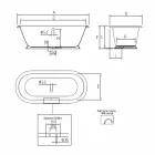 Cada independentă din fontă în stil vintage, Made in Italy - Orsola Viadurini