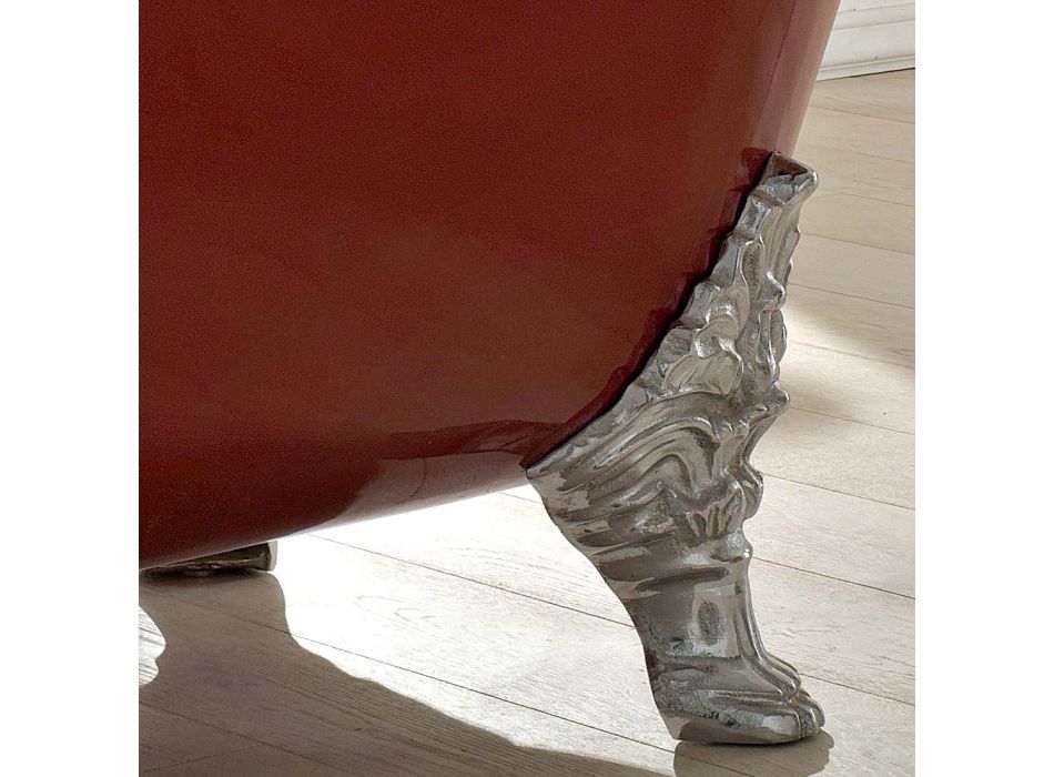 Cadă vintage independentă cu picioare din fontă, realizată în Italia - Naike Viadurini
